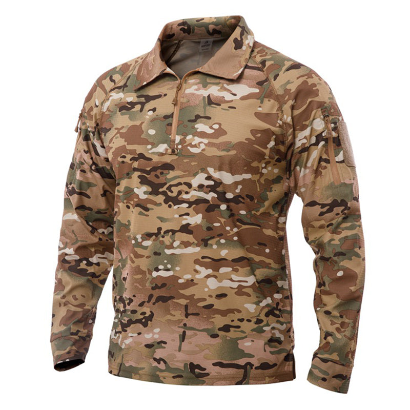 Mavero | Tactical Polo Shirt for Men - Moisture-Wicking Stretch Breathable Fit-Tactical Top-Camouflage-M-Camoufit