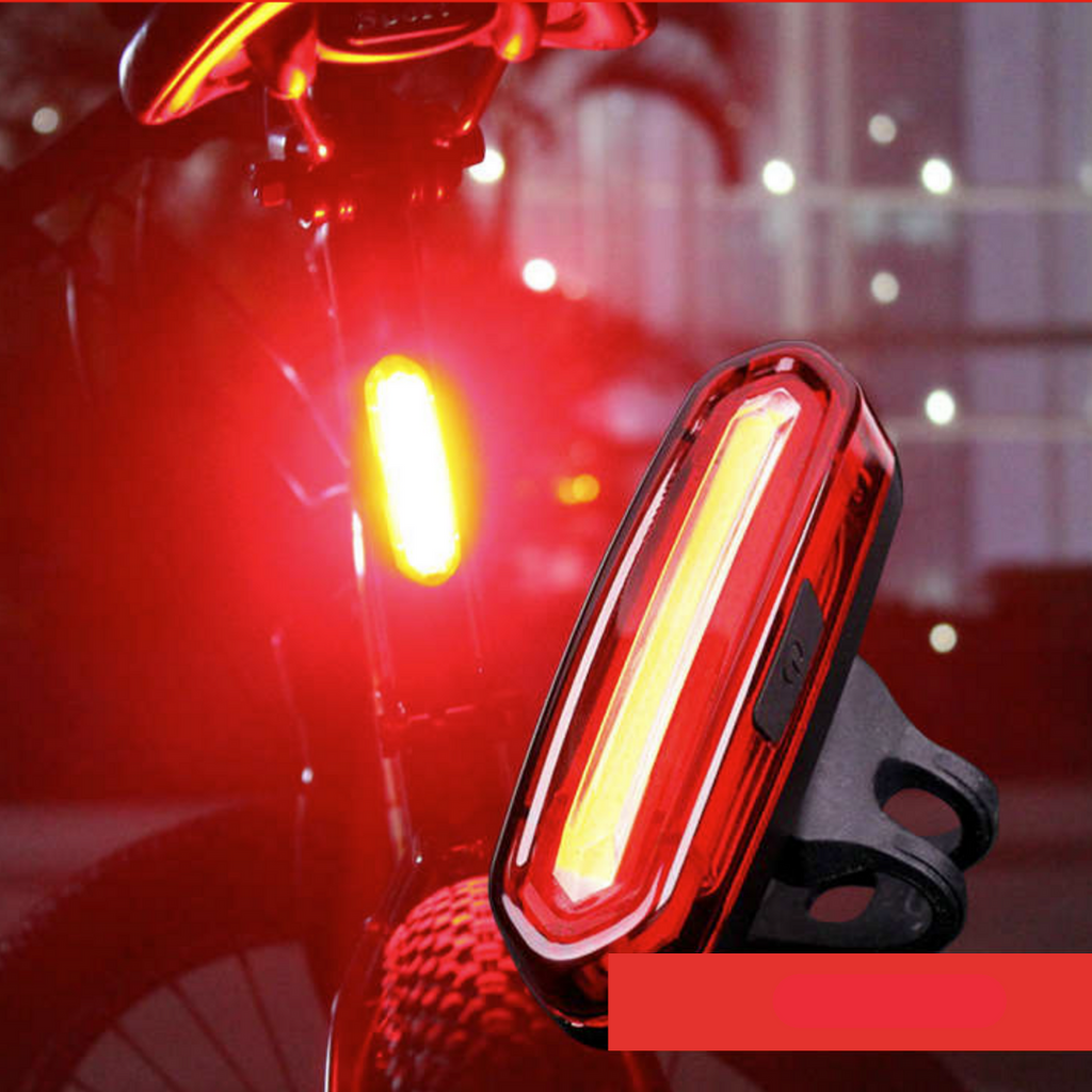 Bike LED Rear Light – Detachable USB Rechargeable Bike Tail Light, Tool-Free Mount, 4 Colors