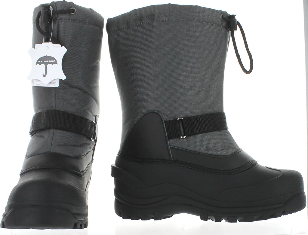 Men's Waterproof Snow Boots – Insulated Winter Boots with Rubber Grip Sole & Drawcord, EU 39–46 – Zipari