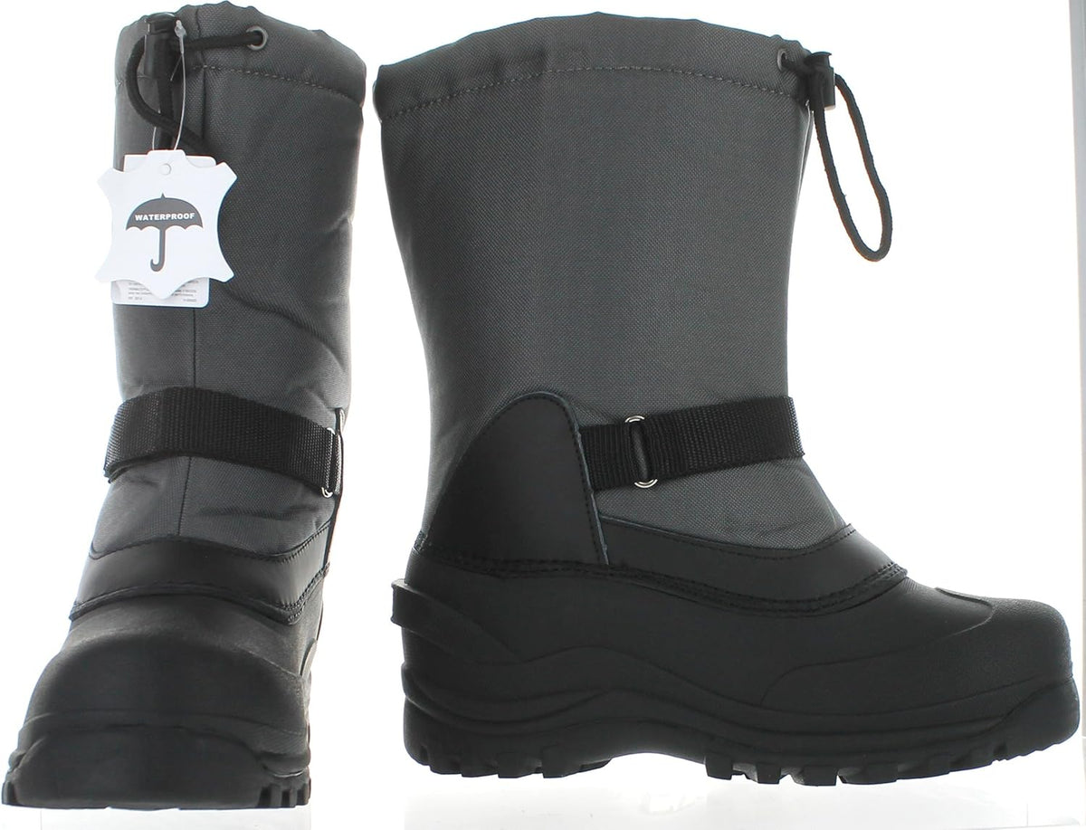 Men's Waterproof Snow Boots – Insulated Winter Boots with Rubber Grip Sole & Drawcord, EU 39–46 – Zipari