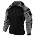Ravello | Tactical Hoodie for Men - Quick Dry Long Sleeve Combat Fit-Tactical Top-Grey-S-Camoufit