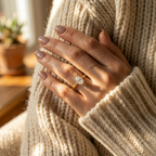 Vessia | Promise Ring for Women - Oval Cut Elevated Setting Minimalist Elegant Fit-Ring-Gold-5-Camoufit