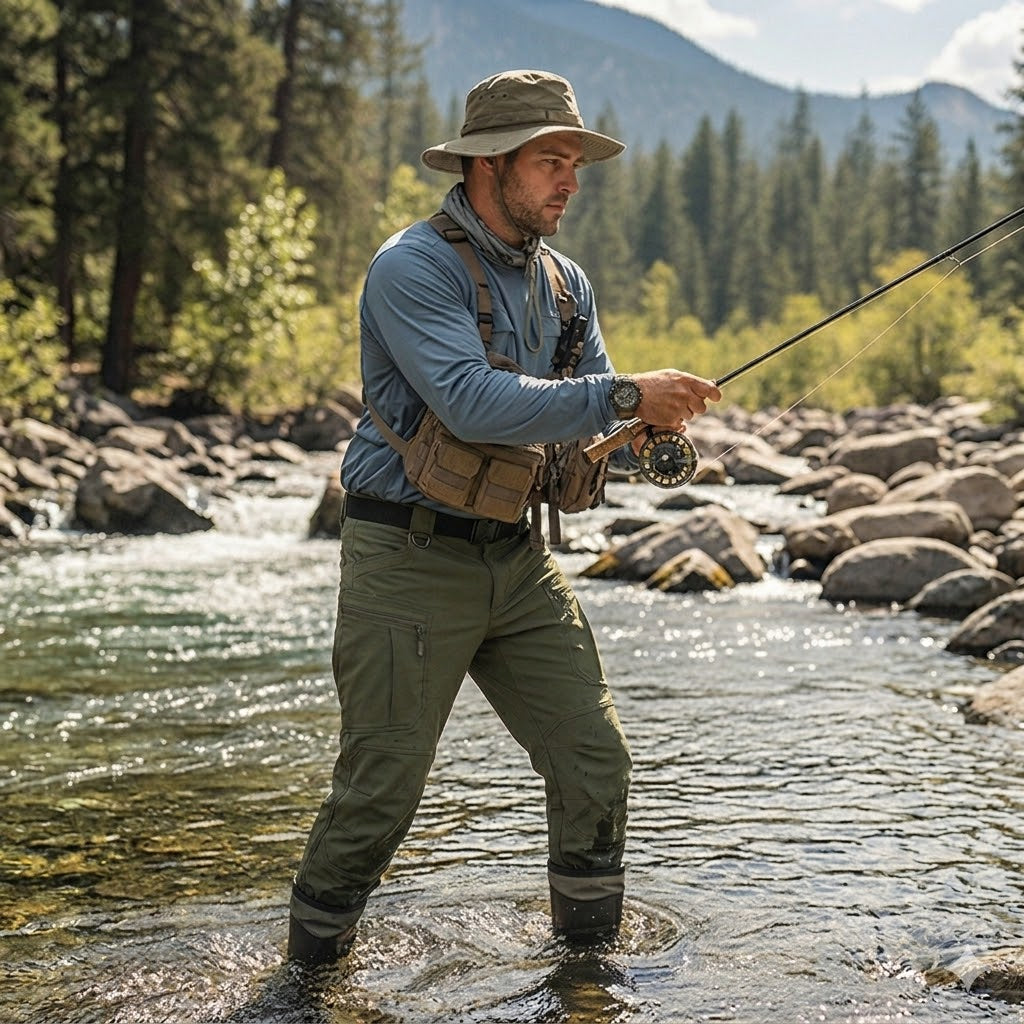 Caldor | Tactical Cargo Pants for Men - Water Resistant Stretch Slim Fit-Tactical Cargo Pants-Black-S-Camoufit