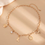 Veloura | Women's Necklace & Bracelet Set – Western Charm Chain Design-Jewelry-Necklace-Gold-