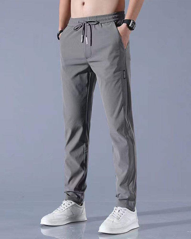 Men's Quick-Dry Stretch Pants – Lightweight Active Comfort Fit-men's sweatpants-Dark Blue-M-