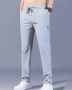 Men's Quick-Dry Stretch Pants – Lightweight Active Comfort Fit-men's sweatpants-Grey-M-