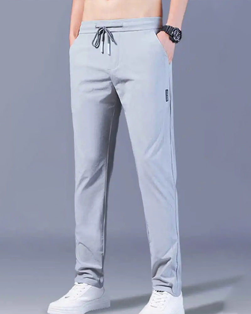 Men's Quick-Dry Stretch Pants – Lightweight Active Comfort Fit-men's sweatpants-Grey-M-
