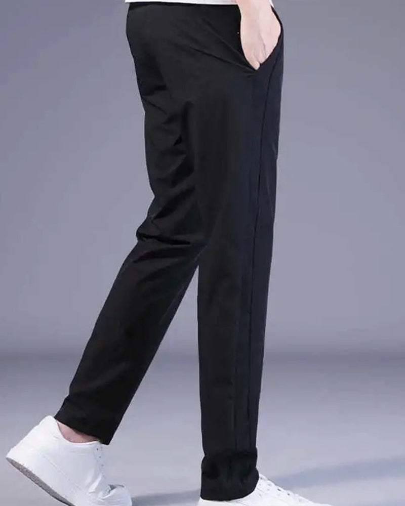 Men's Quick-Dry Stretch Pants – Lightweight Active Comfort Fit-men's sweatpants-Dark Blue-M-