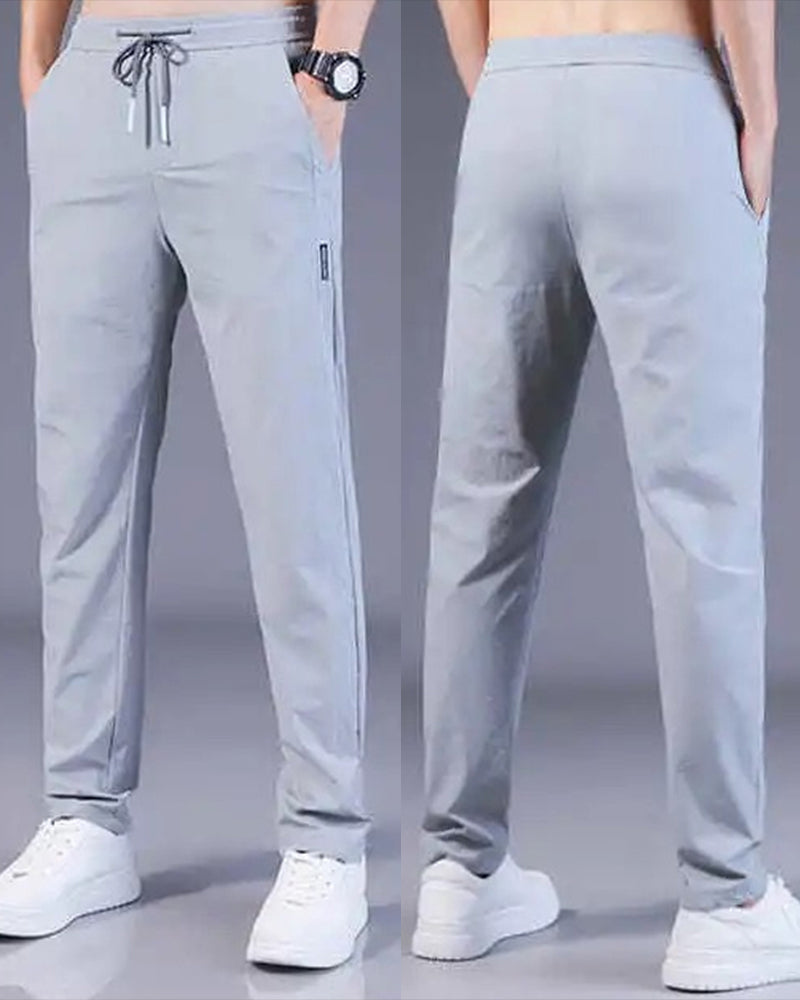 Men's Quick-Dry Stretch Pants – Lightweight Active Comfort Fit-men's sweatpants-Dark Blue-M-