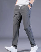 Men's Quick-Dry Stretch Pants – Lightweight Active Comfort Fit-men's sweatpants-Dark Blue-M-