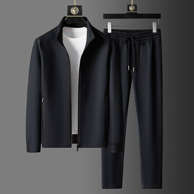 Men's Premium Tracksuit Set – Athletic Slim Comfort Fit-Men's Tracksuit-Black-XS-
