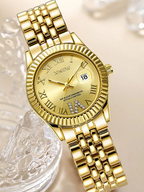 Alévia | Quartz Watch for Women - Zirconia Gold-Tone Elegant Design-Watches-Camoufit