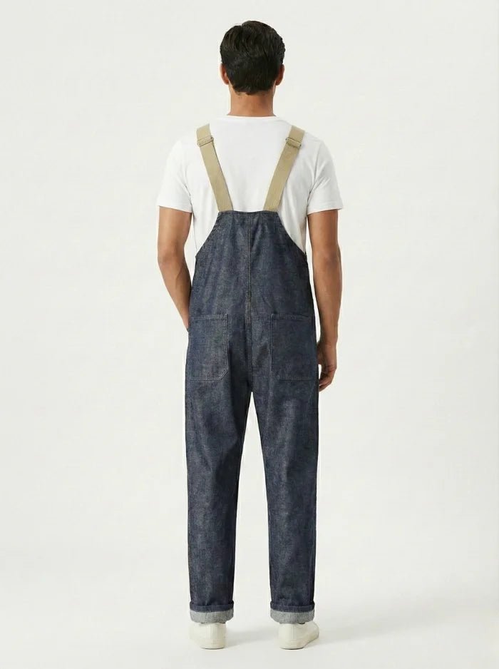 American Retro Style Navy Deck Overalls-Jumpsuits & Overalls-CAMOUFIT-Dark Blue-S-Camoufit