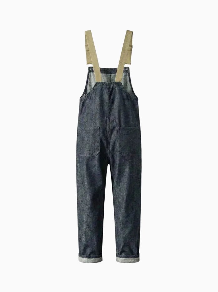 American Retro Style Navy Deck Overalls-Jumpsuits & Overalls-CAMOUFIT-Dark Blue-S-Camoufit