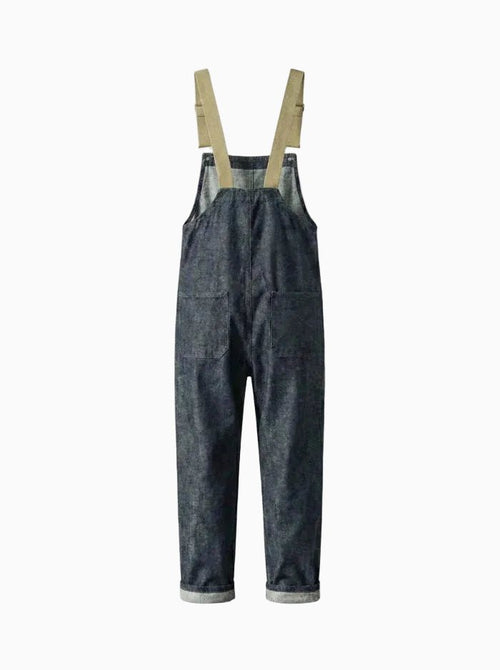 American Retro Style Navy Deck Overalls-Jumpsuits & Overalls-CAMOUFIT-Dark Blue-S-Camoufit