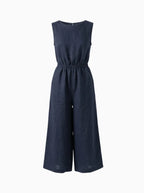 Aria Women's High-Waist Sleeveless Wide-Leg Jumpsuit-Jumpsuit-CAMOUFIT-Black-S-Camoufit