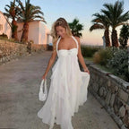 Aloura | Chiffon Maxi Dress for Women - Open Back Embellished Diamond Wavy Elegant Fit-Dresses-Purple-XS-Camoufit