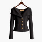Maelis | Women's Stylish Cardigan with Ribbed Texture Button Up Soft Cosy Knit Layering Jumper-Women's Winter Cardigan-Black-One Size-
