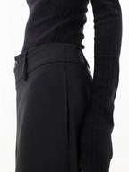 Alviera | Wide Leg Dress Pants for Women – Asymmetrical Relaxed Fit-Women's Pants-Black-XS-Camoufit