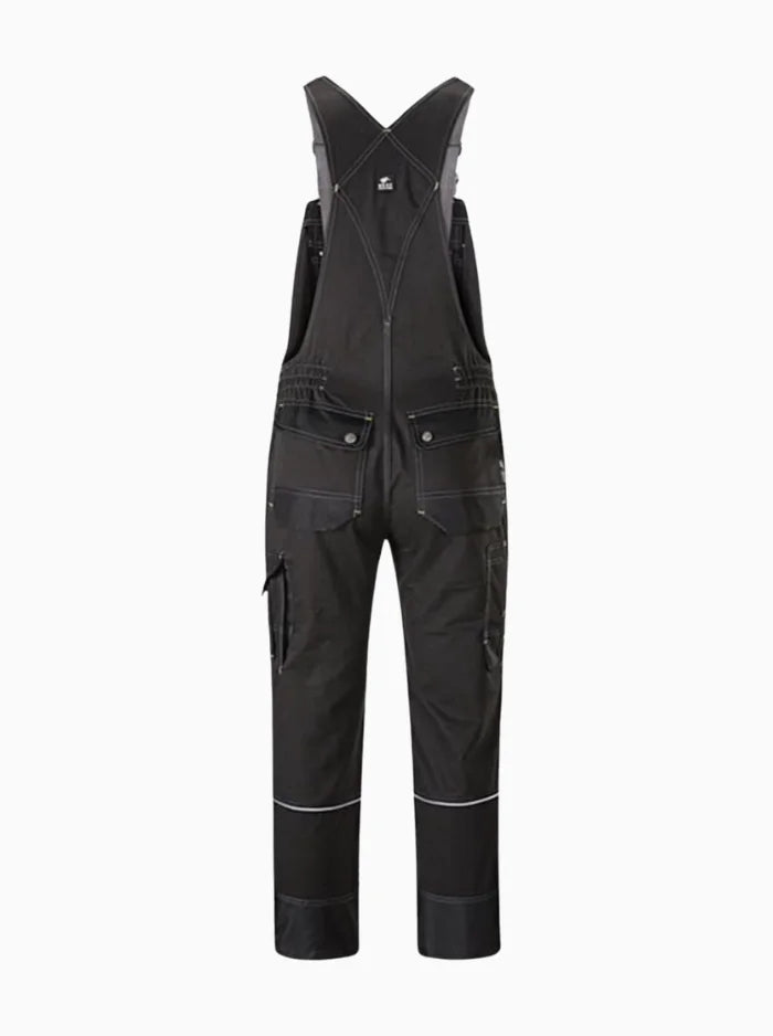 Atlas Men's Heavy-Duty Work Bib Overalls-Men's Overalls-CAMOUFIT-Black-S-Camoufit