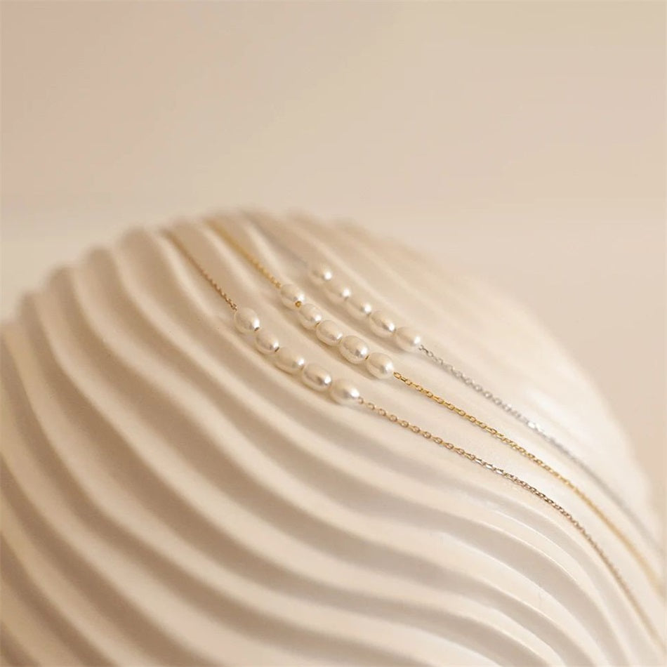 Celestine | Women's Pearl Necklace – Minimal Layered Elegant Design-Jewelry-Gold-
