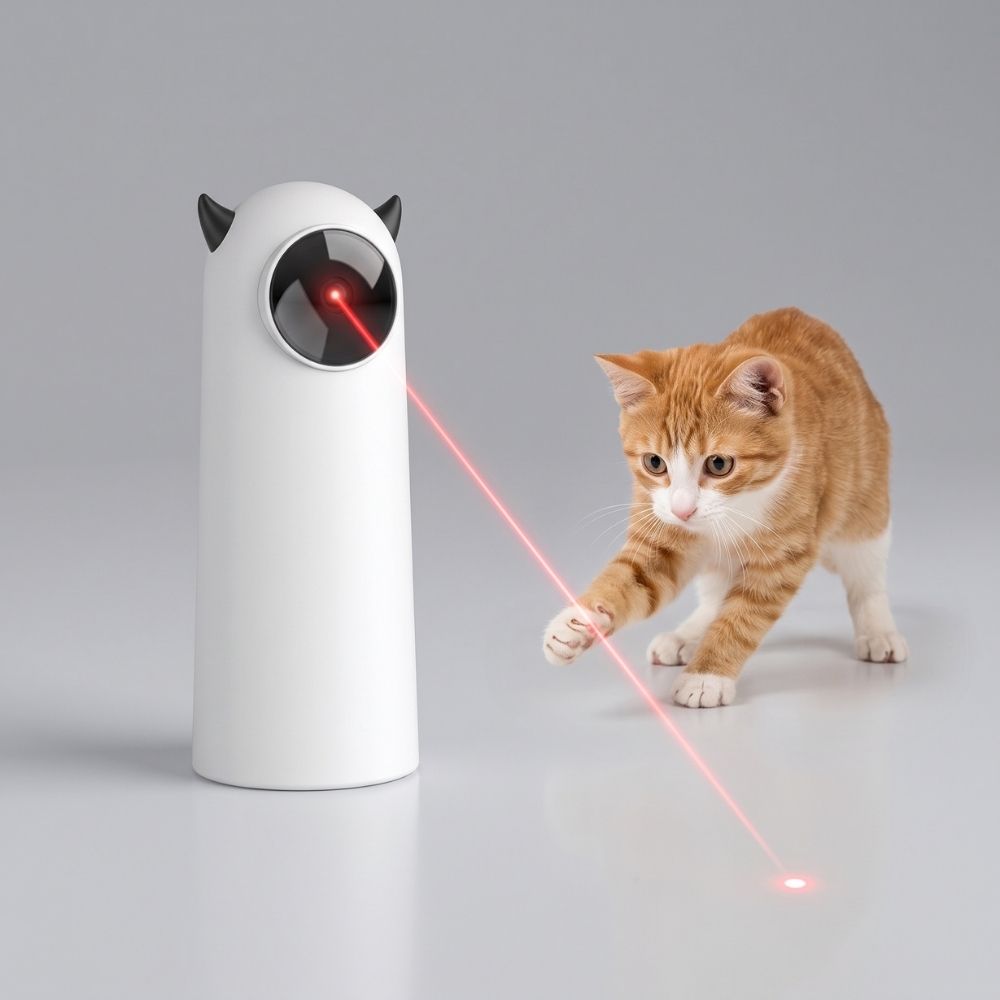 Automatic Cat Laser Toy with 360 Irregular Rotation - Interactive Smart Electronic Teasing & Exercise Toy for Indoor Cats & Kittens
