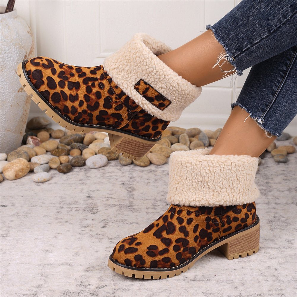 Solis | Boots for Women | Faux Shearling Cuff Ankle Style Brown B