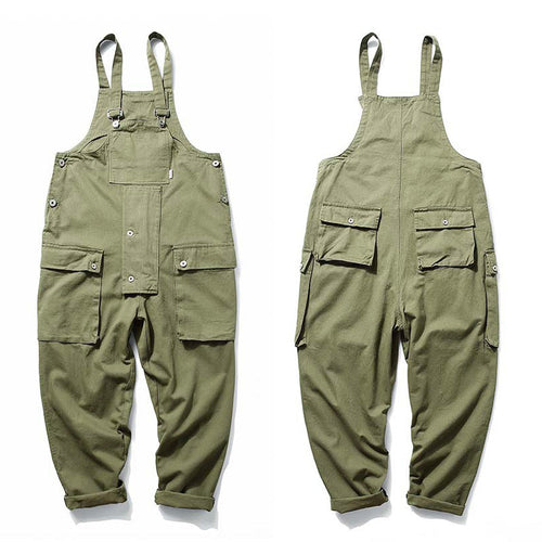 Baggy Big Pockets Workwear Overalls-Jumpsuits & Overalls-Army Green-XS-Camoufit