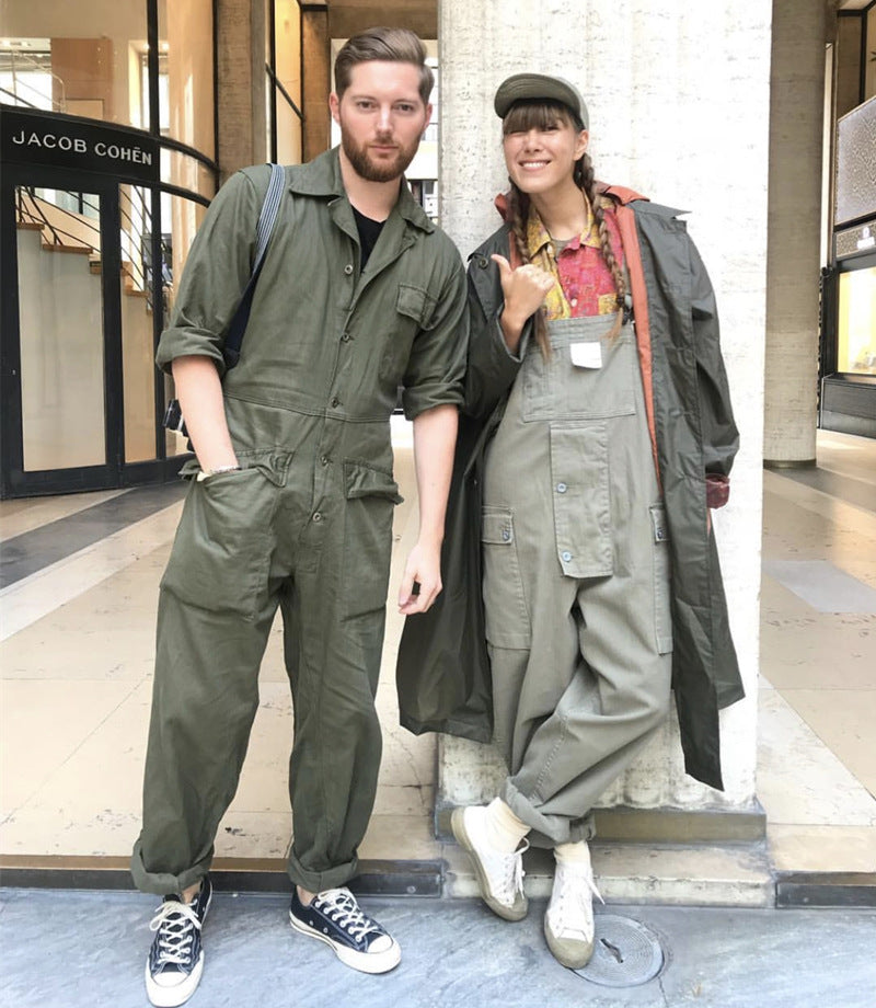 Baggy Big Pockets Workwear Overalls-Jumpsuits & Overalls-Camoufit