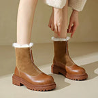 Luméra | Women's Winter Boots – Plush Lined Lug Sole Comfort Fit-Women's Winter Boots-Brown-4-