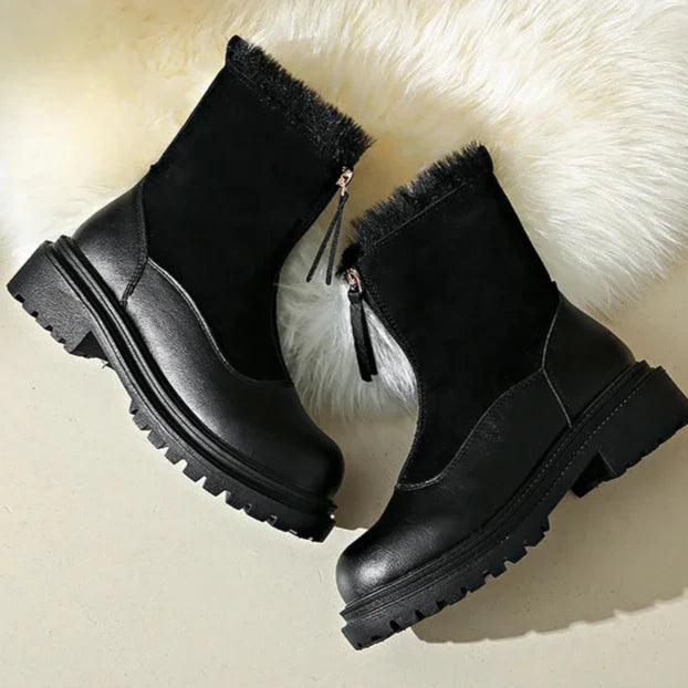 Luméra | Women's Winter Boots – Plush Lined Lug Sole Comfort Fit-Women's Winter Boots-Brown-4-