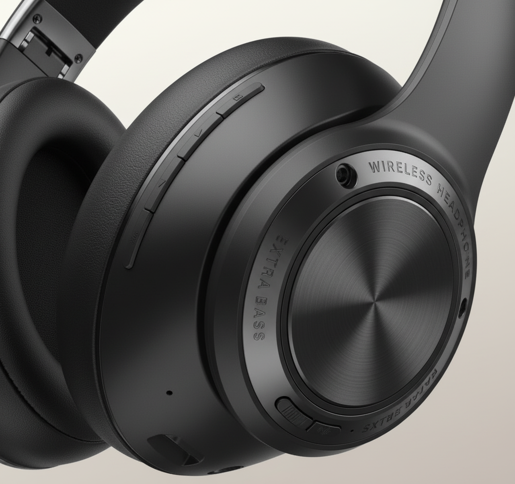 Wireless Headphones – Foldable Over-Ear Bluetooth Headphones with Active Noise Cancelling, Deep Bass, 30h Battery – SoundFold