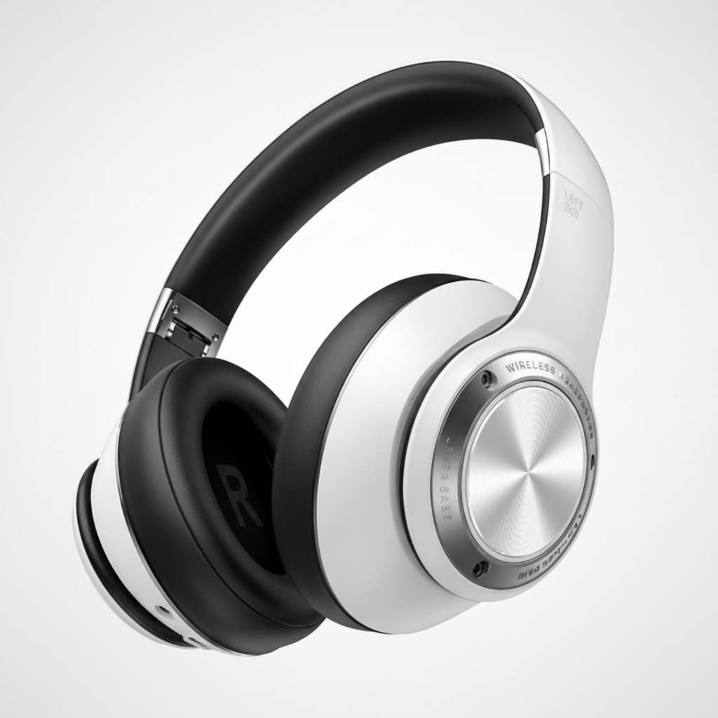 Wireless Headphones – Foldable Over-Ear Bluetooth Headphones with Active Noise Cancelling, Deep Bass, 30h Battery – SoundFold