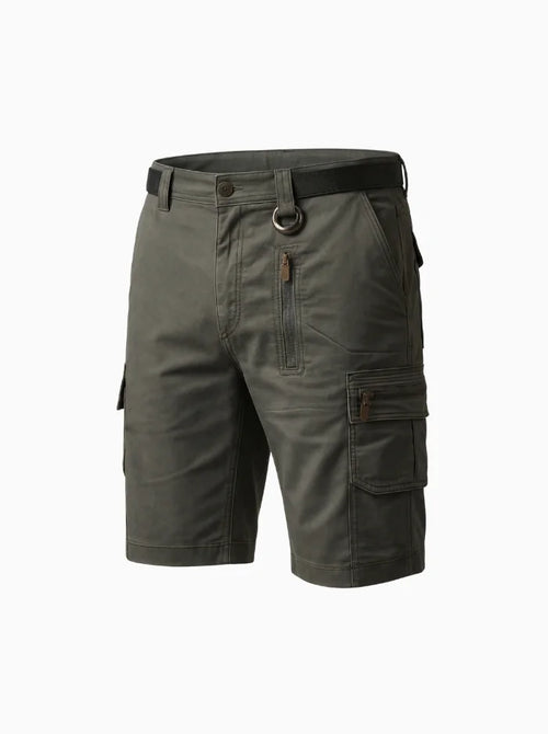 Brandon Men's Cargo Shorts with Pockets-Cargo Shorts-CAMOUFIT-Black-S-Camoufit