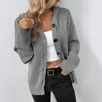 Brittan Casual Knit Cardigan for Women - Warm Comfortable Fit-Women's Winter Cardigan-Gray-S-Camoufit