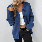 Brittan Casual Knit Cardigan for Women - Warm Comfortable Fit-Women's Winter Cardigan-Blue-S-Camoufit