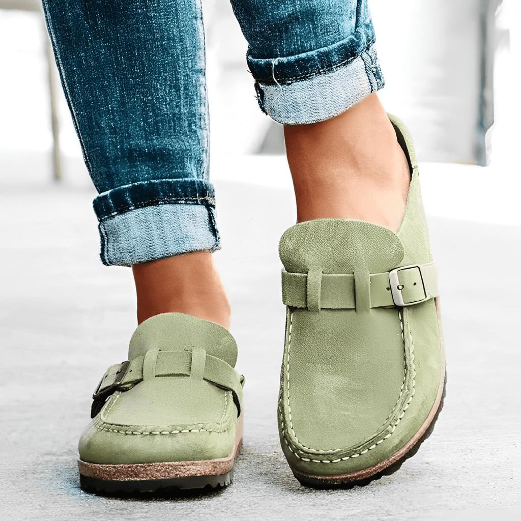 Brynn - Orthopedic Mules-Women's Slippers-Green-4-Camoufit