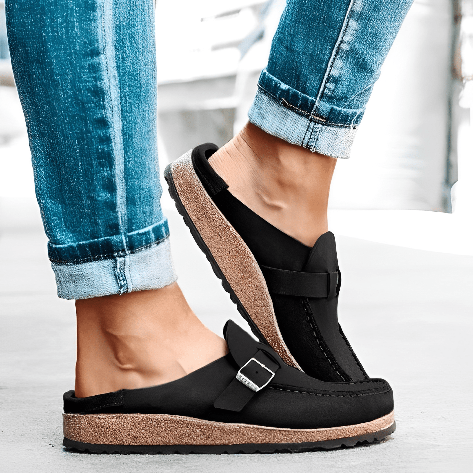 Brynn - Orthopedic Mules-Women's Slippers-Black-4-Camoufit
