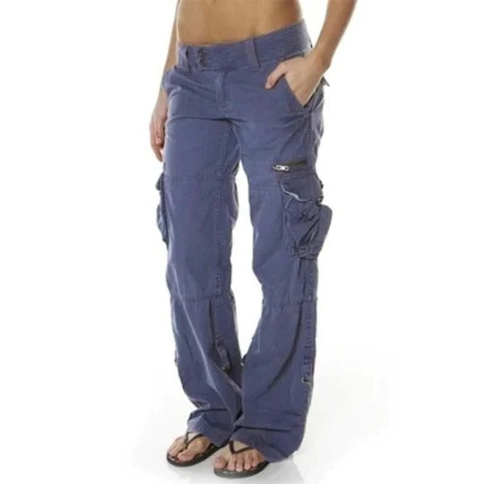 Vayana | Cargo Pants for Women – Multi-Pocket Relaxed Util-Women's Cargo Pants-Blue-S-Camoufit