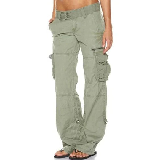 Vayana | Cargo Pants for Women – Multi-Pocket Relaxed Util-Women's Cargo Pants-Green-S-Camoufit