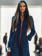 Vireya | Denim Wide Leg Jumpsuit for Women – Red Loose Fit-Jumpsuit-Navy-XS-Camoufit
