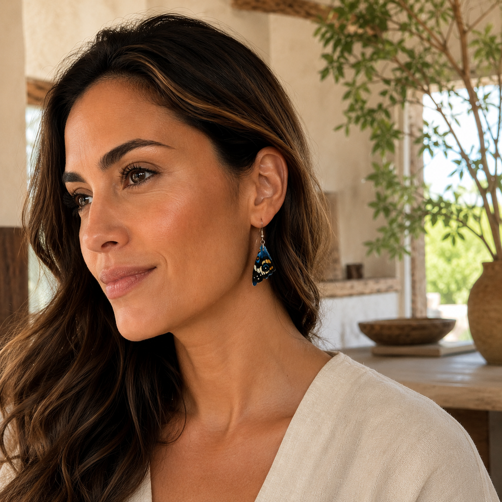 Zarelle | Butterfly Wing Earrings for Women - Vintage Exotic Delicate Elegant Fit-Earrings-Camoufit