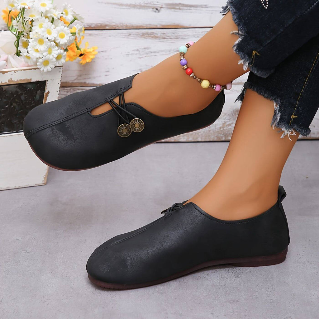 Noreya | Women's Orthopedic Slip On Shoes – Soft Flexible Comfort Fit-Women's Flats-Black-4-
