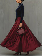 Rosélune | Velvet & Satin Gown for Women – Two-Tone Maxi Elegant Fit-Maxi Dress-XS-Camoufit