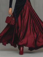 Rosélune | Velvet & Satin Gown for Women – Two-Tone Maxi Elegant Fit-Maxi Dress-XS-Camoufit
