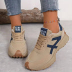 Vessora | Women's Stylish Orthopedic Sneakers – Cushioned Anti Slip Fit-Women's Sneakers-Beige-4-