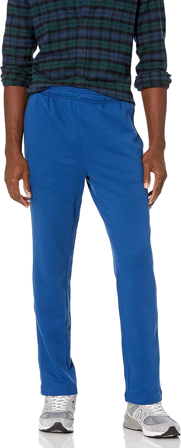 Men's Fleece Sweatpants – Comfortable Relaxed Everyday Fit-men's sweatpants-Blue-S-