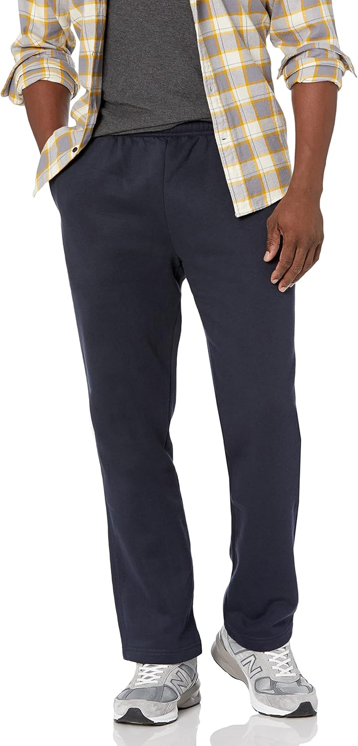 Men's Fleece Sweatpants – Comfortable Relaxed Everyday Fit-men's sweatpants-Navy Blue-S-