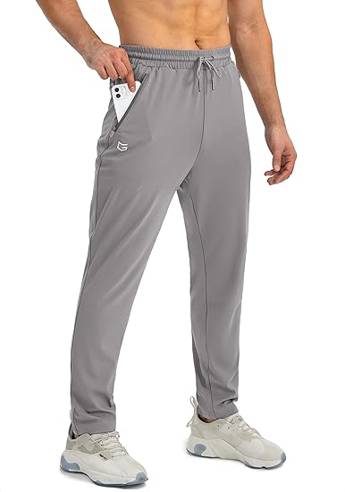 Men's Comfortable Joggers – Tapered Casual Active Fit-men's sweatpants-Light Grey-S-