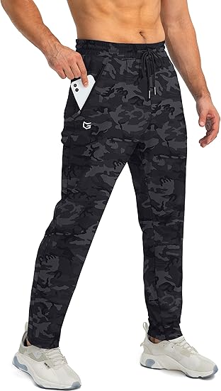 Men's Comfortable Joggers – Tapered Casual Active Fit-men's sweatpants-Grey Camouflage-S-